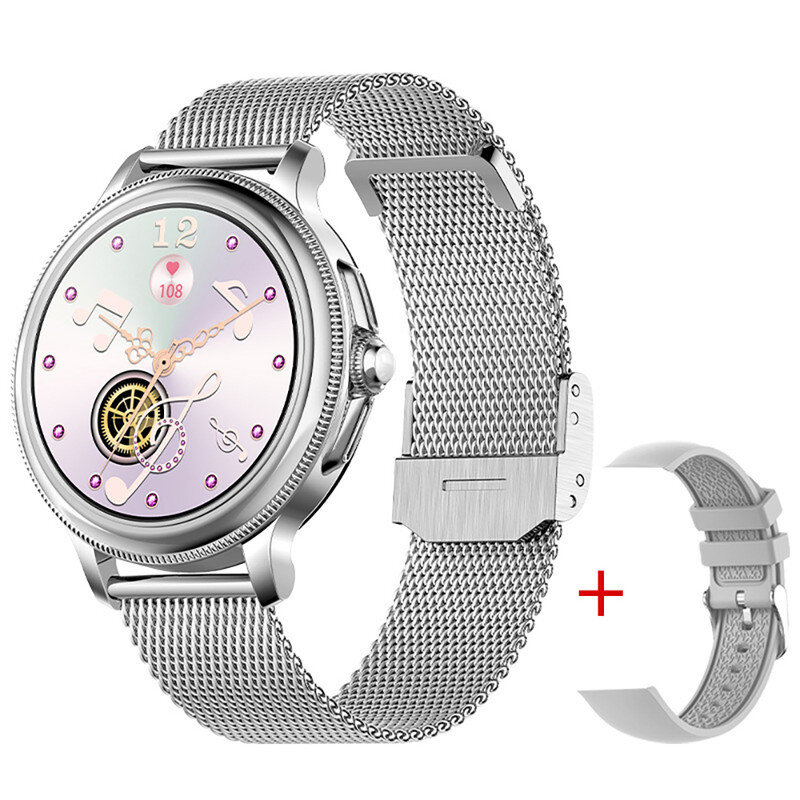 Smart Watch, Women's Sport Mode, Full Touchscreen Multi-Dial, Silver